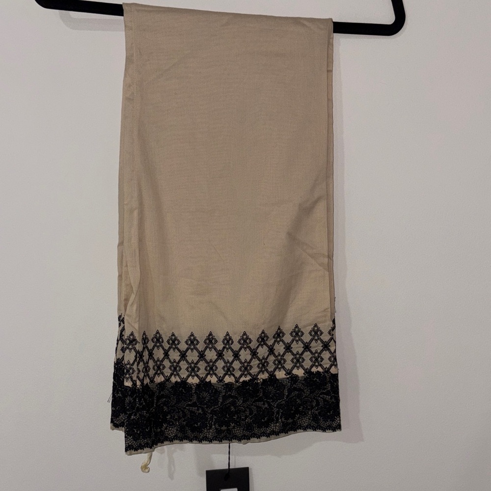 KHAADI NWT Beige and Black Straight Pant Trousers Size 12